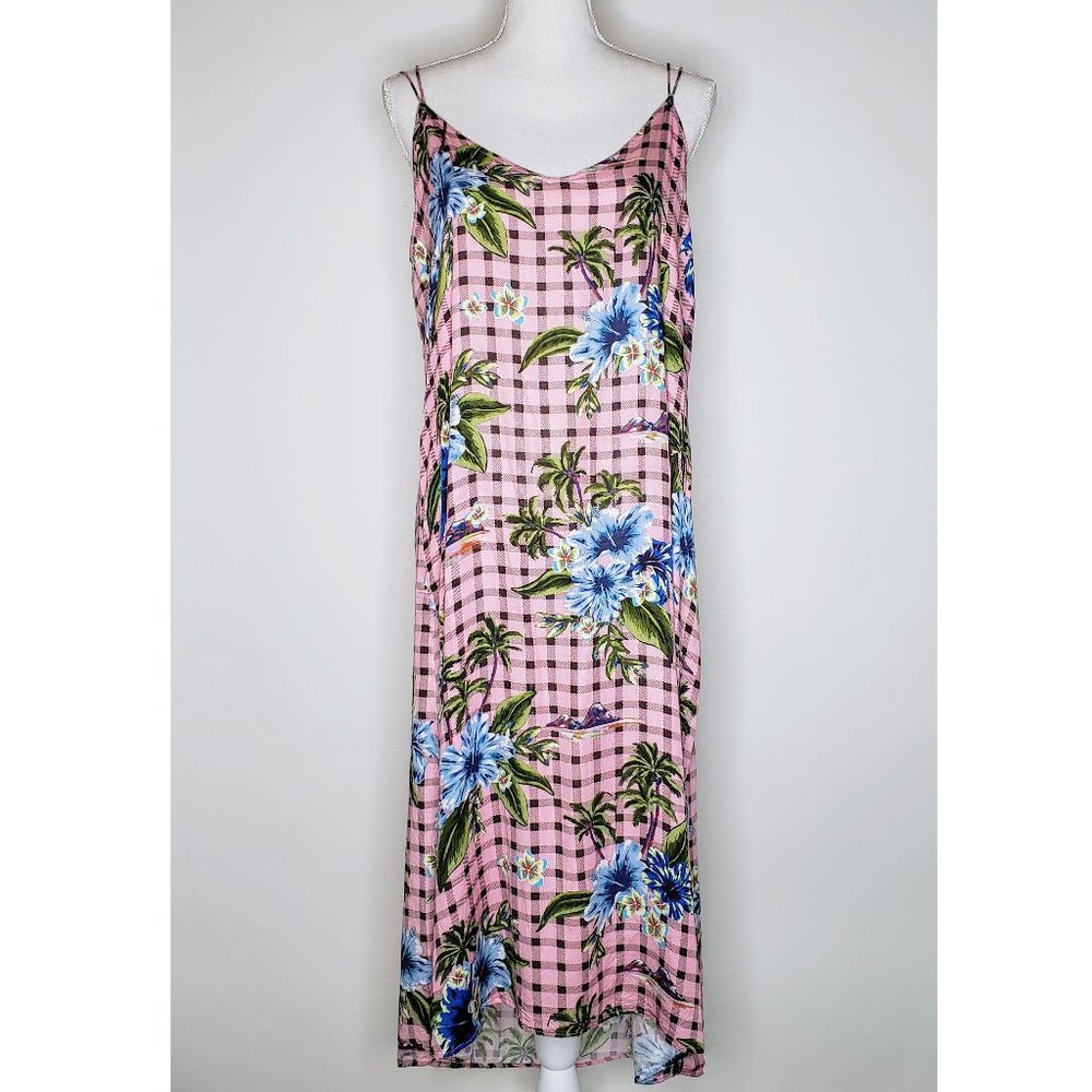 Zara Floral Spaghetti Strap Summer Dress L